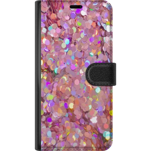 Kompatibelt Plånboksfodral till Samsung Galaxy A20e Rosa glitter