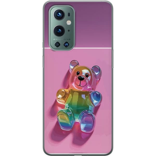 Kompatibelt Mobildeksel til OnePlus 9 Pro Søt teddybjørn design med regnbue-tema