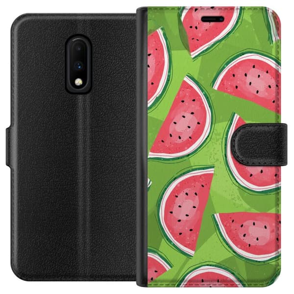 Kompatibelt Lommeboketui til OnePlus 7 Vattenmelon
