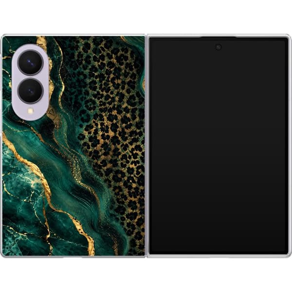 Kompatibelt Mobildeksel til Samsung Galaxy Z Fold8 Smaragdleopard