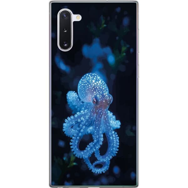 Kompatibelt Mobilskal till Samsung Galaxy Note10 Närbild av blå bläckfisk