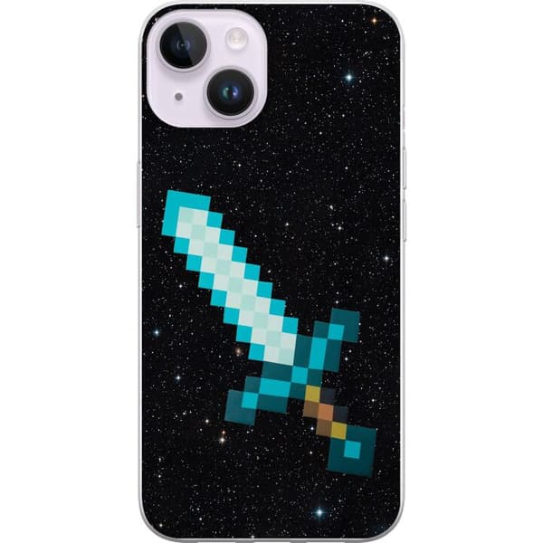 Kompatibelt Mobilskal till Apple iPhone 14 Minecraft Svärd