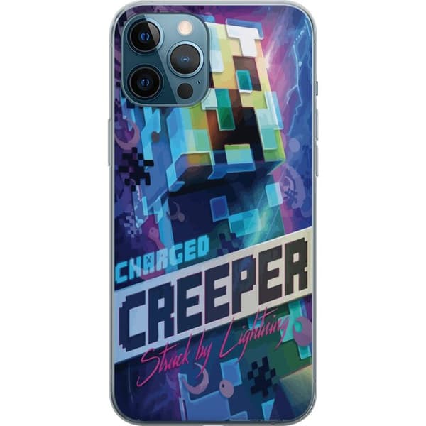 Kompatibelt Mobildeksel til Apple iPhone 12 Pro Max Minecraft Creeper