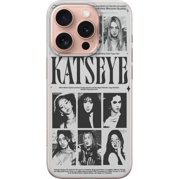 Kompatibelt Mobildeksel til Apple iPhone 16 Pro KATSEYE svartvit poster
