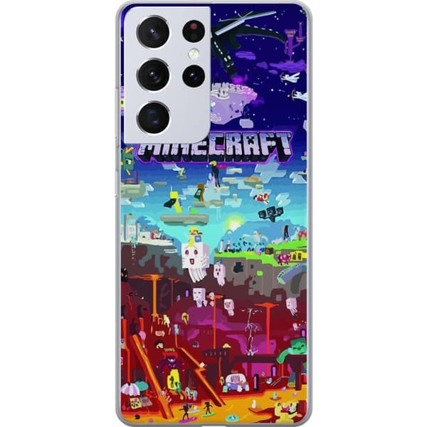 Kompatibelt Mobildeksel til Samsung Galaxy S21 Ultra 5G Minecraft