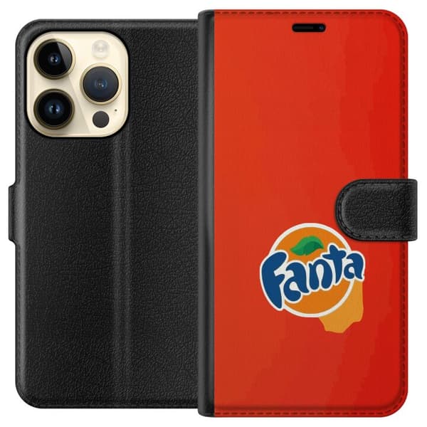 Kompatibelt Lommeboketui til Apple iPhone 15 Pro Stilren appelsinforme design