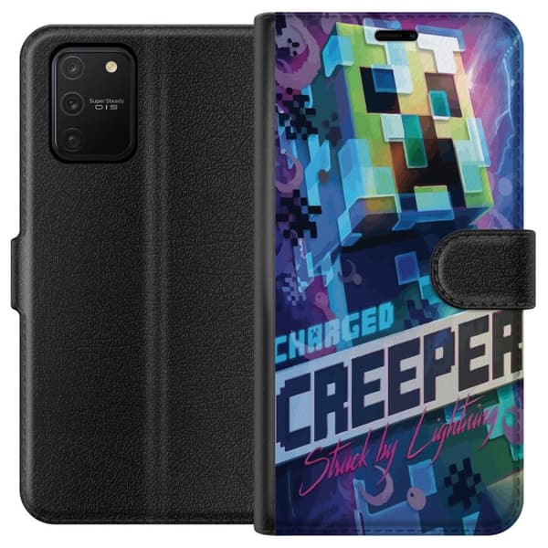 Kompatibelt Lommeboketui til Samsung Galaxy S10 Lite Minecraft Creeper
