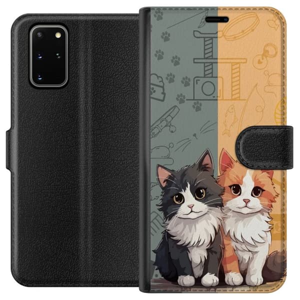 Kompatibelt Plånboksfodral till Samsung Galaxy S20+ Katter