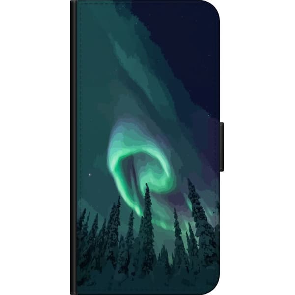 Kompatibel Tegnebogsetui til Samsung Galaxy Note10+ Norrsken över vinterlandskap