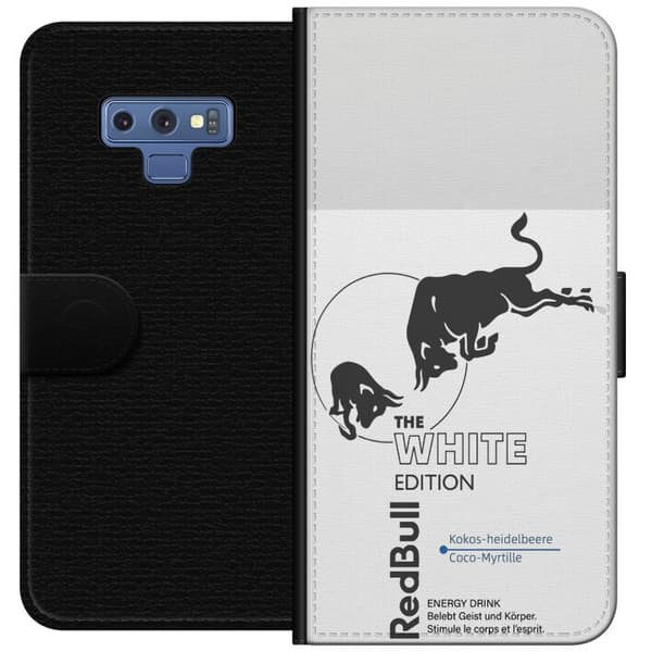 Kompatibel Tegnebogsetui til Samsung Galaxy Note9 Moderne Red Bull White Edition design