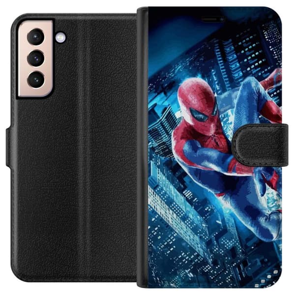 Kompatibelt Lommeboketui til Samsung Galaxy S21 Spiderman