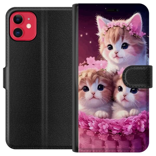 Kompatibelt Plånboksfodral till Apple iPhone 11 Katter