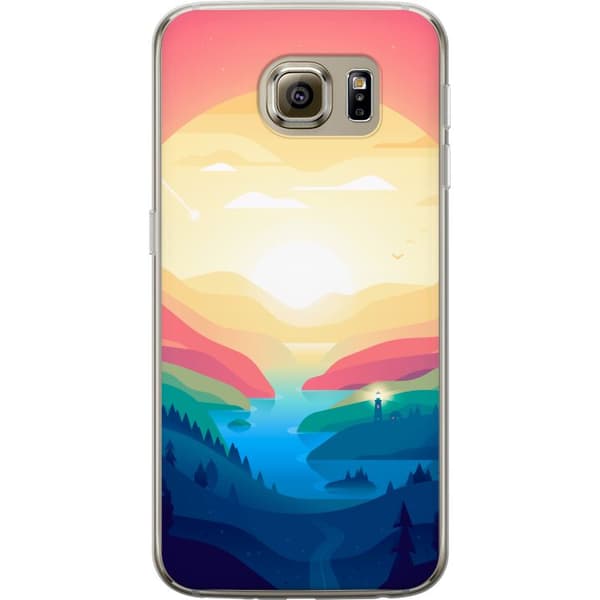 Kompatibelt Mobildeksel til Samsung Galaxy S6 Rosa horisont