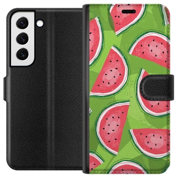 Kompatibelt Plånboksfodral till Samsung Galaxy S22+ 5G Vattenmelon