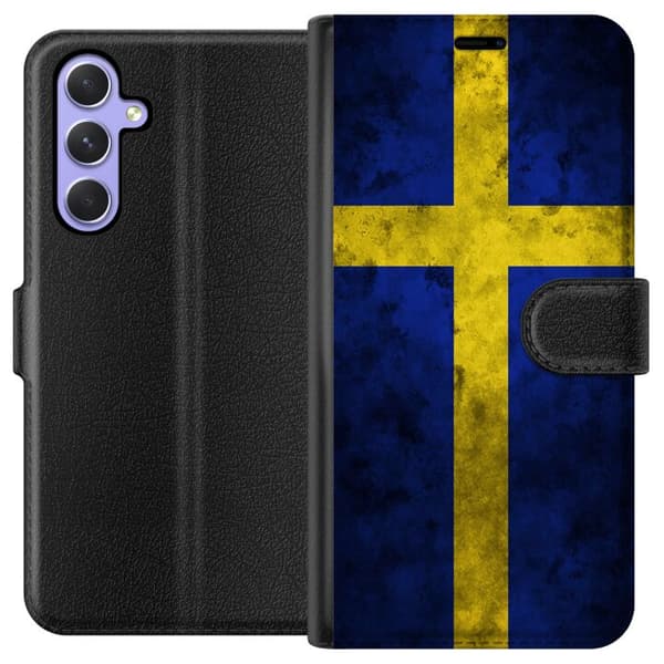 Kompatibelt Lommeboketui til Samsung Galaxy A54 Sverige Flag