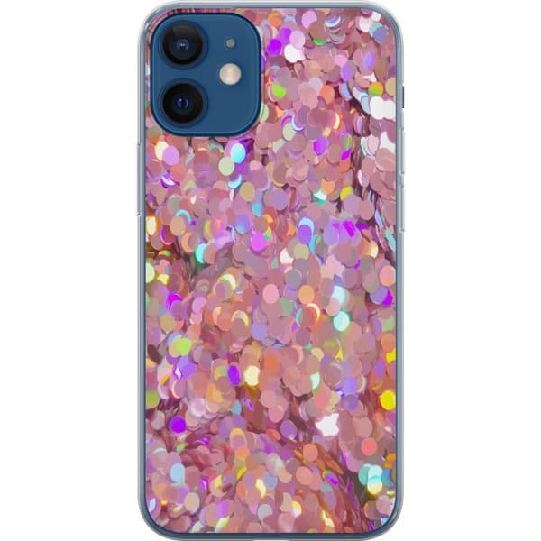 Kompatibel Mobilcover til Apple iPhone 12 mini Rosa Glitter