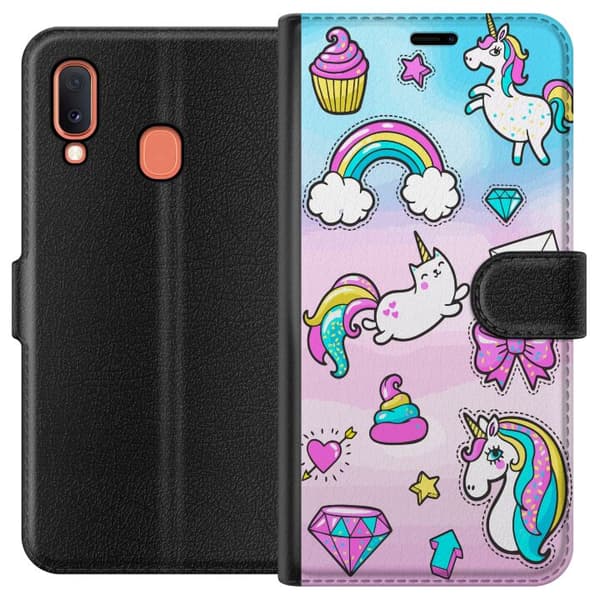 Kompatibelt Lommeboketui til Samsung Galaxy A20e Unikorn