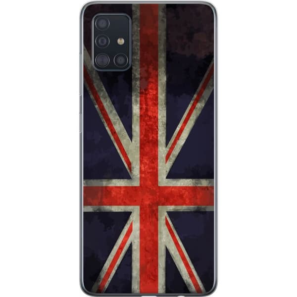 Kompatibelt Mobildeksel til Samsung Galaxy A51 Britisk flagg med rustikk følelse