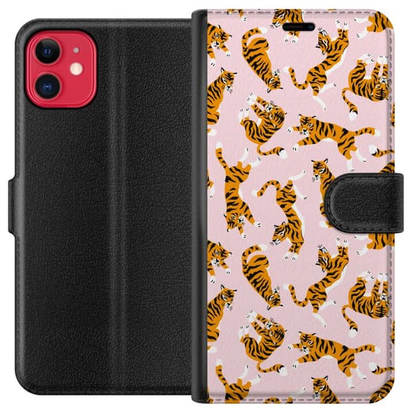 Kompatibel Tegnebogsetui til Apple iPhone 11 tiger