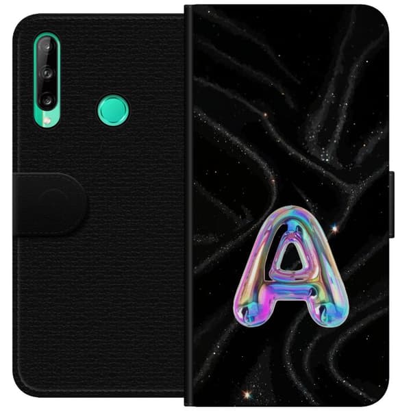 Kompatibel Tegnebogsetui til Huawei P40 lite E Holografisk bokstav A