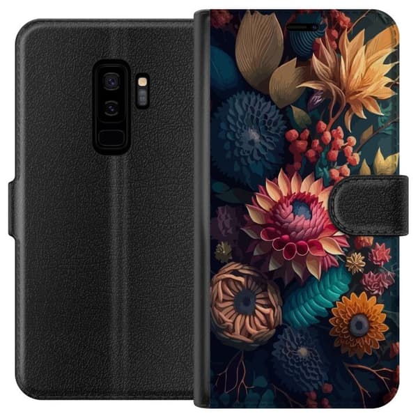Kompatibelt Plånboksfodral till Samsung Galaxy S9+ Blommor