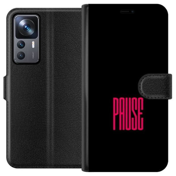Yhteensopiva Lompakkokotelo Xiaomi 12T Pro Pause text