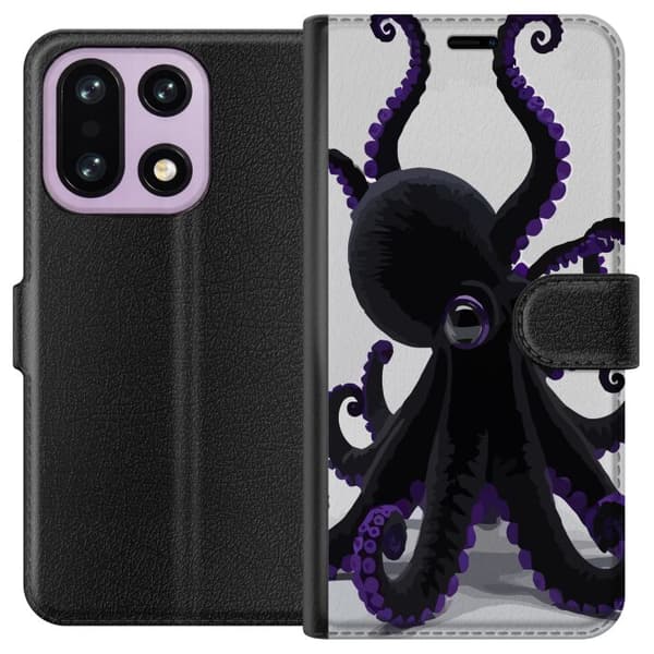 Kompatibel Tegnebogsetui til OnePlus 15 Svart bläckfisk