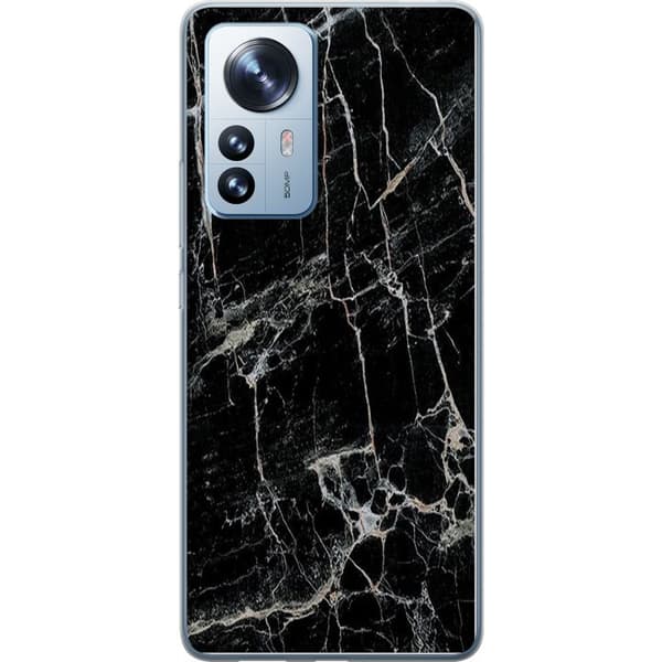 Kompatibel Mobilcover til Xiaomi 12 Pro Sort marmor