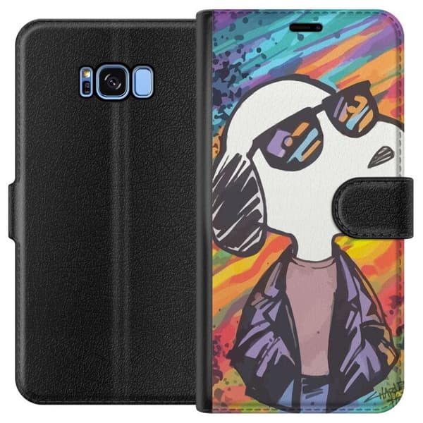 Kompatibelt Plånboksfodral till Samsung Galaxy S8 Snobben Snoopy