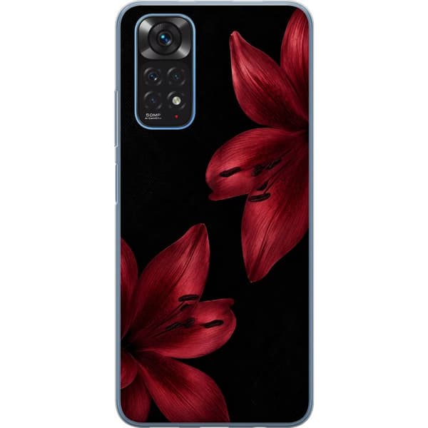 Kompatibelt Mobildeksel til Xiaomi Redmi Note 11 Rød lilje noir