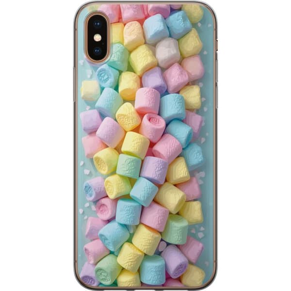 Kompatibelt Mobildeksel til Apple iPhone XS Søt godisdesign med marshmallows
