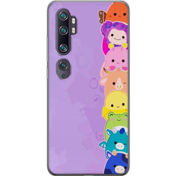 Kompatibelt Mobildeksel til Xiaomi Mi Note 10  Lekende illustrasjon med glade Dumpling Squishy-karakterer i regnbuefarger