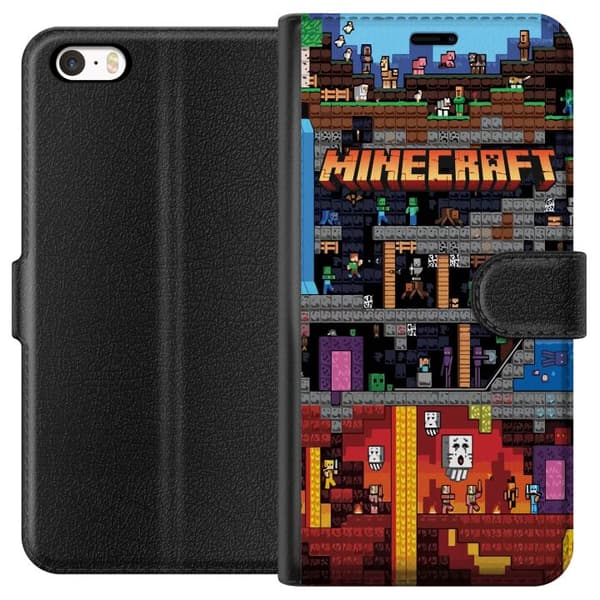 Yhteensopiva Lompakkokotelo Apple iPhone SE (2016) Minecraft