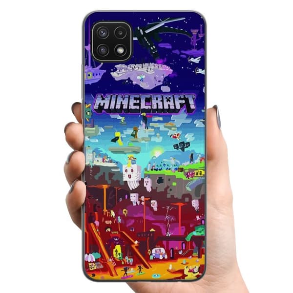 Kompatibelt Mobildeksel til Samsung Galaxy A22 5G MineCraft
