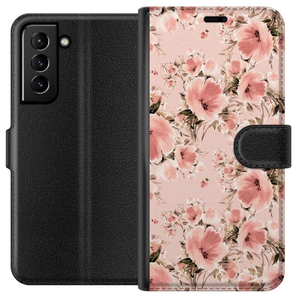 Kompatibel Tegnebogsetui til Samsung Galaxy S21+ 5G Blomster