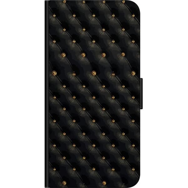 Kompatibel Tegnebogsetui til Samsung Galaxy Note9 Elegant sort diamantmønster med guldfarvede detaljer