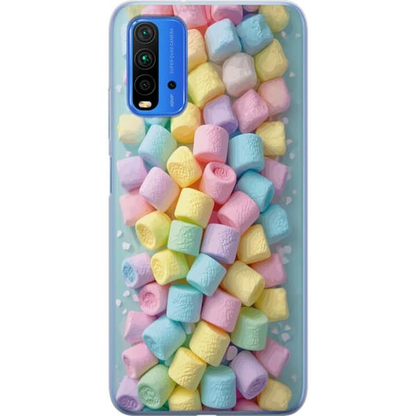 Kompatibelt Mobildeksel til Xiaomi Redmi Note 9 4G Søt godisdesign med marshmallows