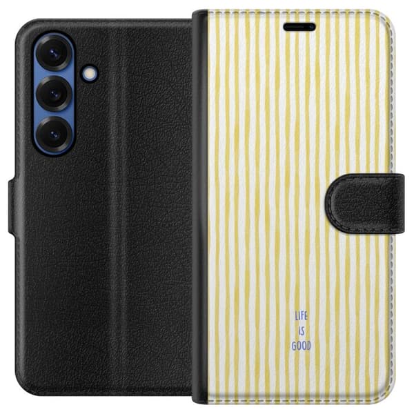 Kompatibel Tegnebogsetui til Samsung Galaxy S26+ Rent design med bløde akvarelstriber