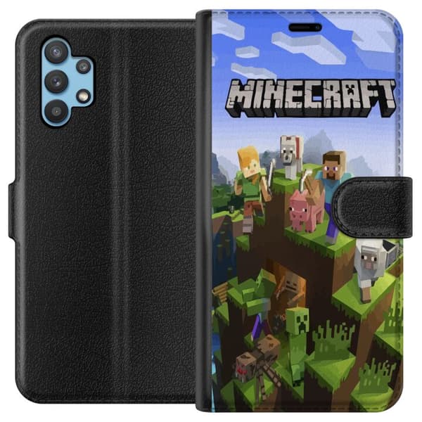 Kompatibelt Plånboksfodral till Samsung Galaxy A32 5G Minecraft