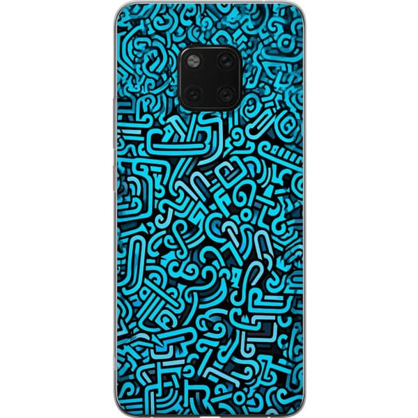 Kompatibelt Mobildeksel til Huawei Mate 20 Pro Blå abstrakt graffiti