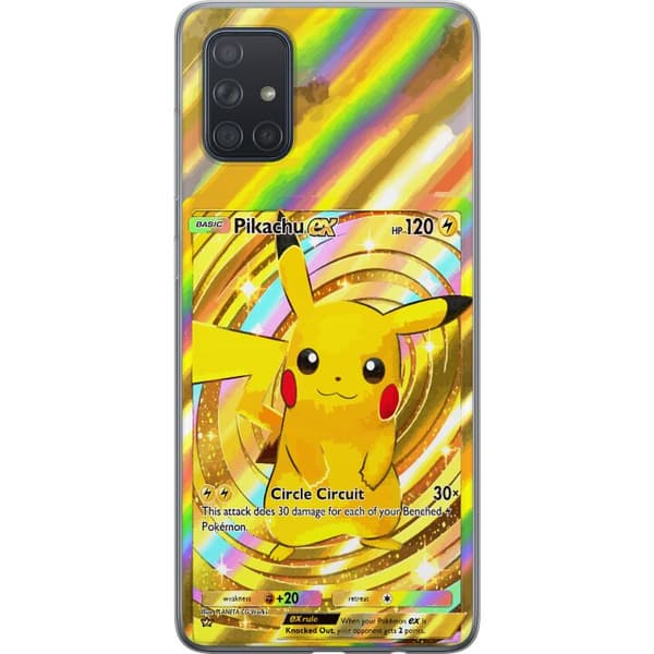 Kompatibelt Mobildeksel til Samsung Galaxy A71 Blank Pikachu EX-design med samlebåndsfølelse