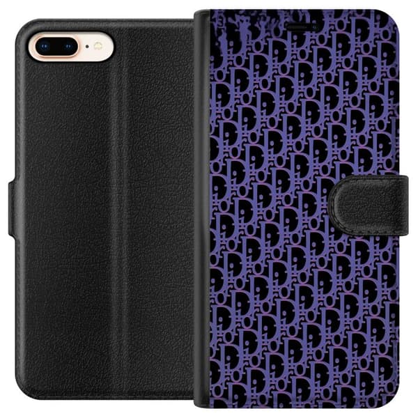 Kompatibelt Lommeboketui til Apple iPhone 7 Plus Moderneluksuriøst monogram i stilrent design
