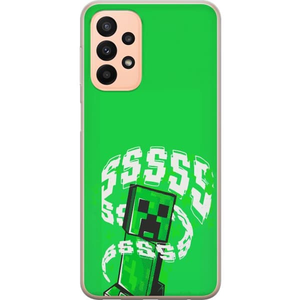 Kompatibel Mobilcover til Samsung Galaxy A23 Grön pixelfigur