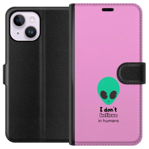 Kompatibel Tegnebogsetui til Apple iPhone 14 Plus Jag tror inte på människor