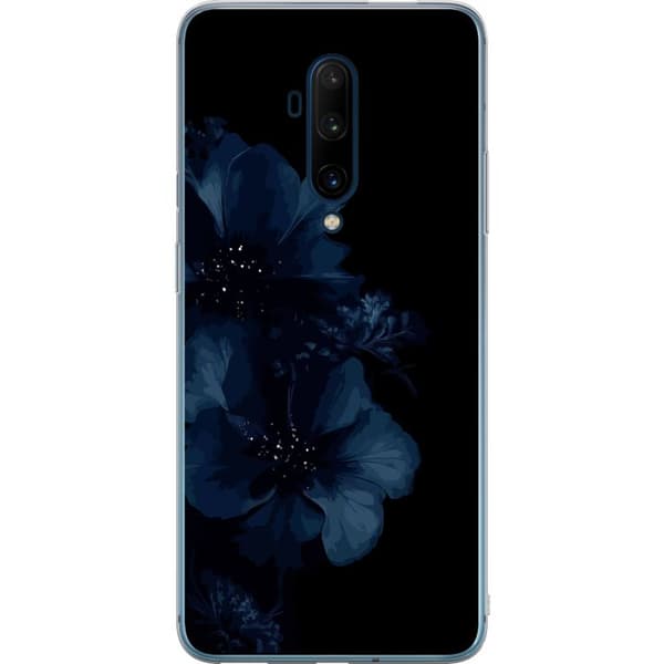 Kompatibelt Mobildeksel til OnePlus 7T Pro Mörkblå blommor