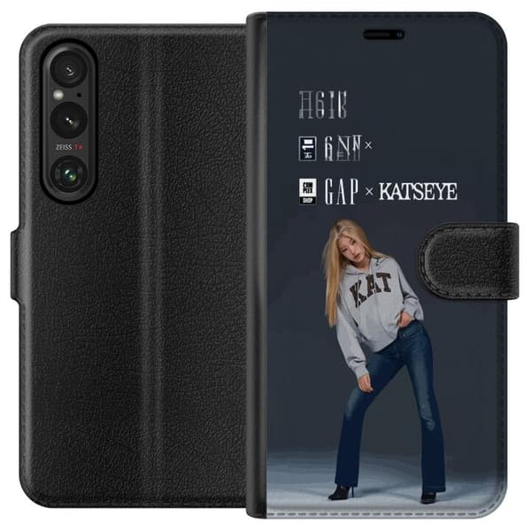 Kompatibel Tegnebogsetui til Sony Xperia 1 VI KATSEYE blond modebild