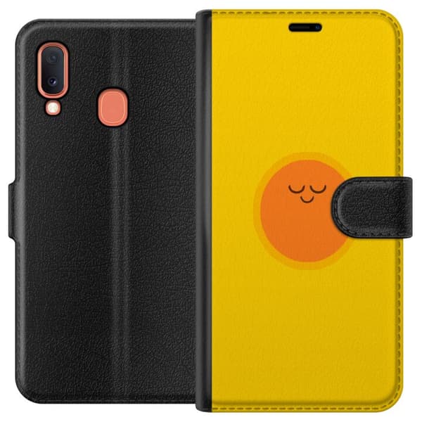 Kompatibelt Lommeboketui til Samsung Galaxy A20e Sovande solfigur