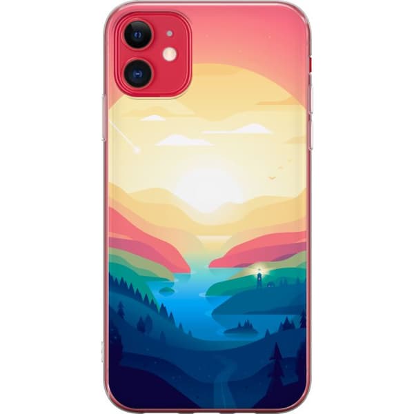 Kompatibel Mobilcover til Apple iPhone 11 Lyserød horisont