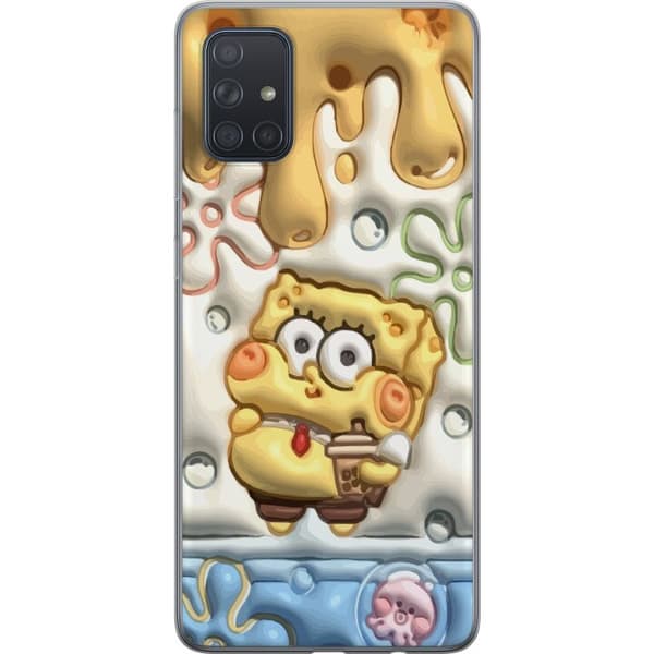 Kompatibelt Mobildeksel til Samsung Galaxy A71 SpongeBob firkant