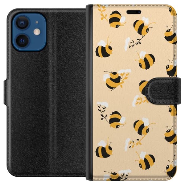 Kompatibel Tegnebogsetui til Apple iPhone 12 Humlebier